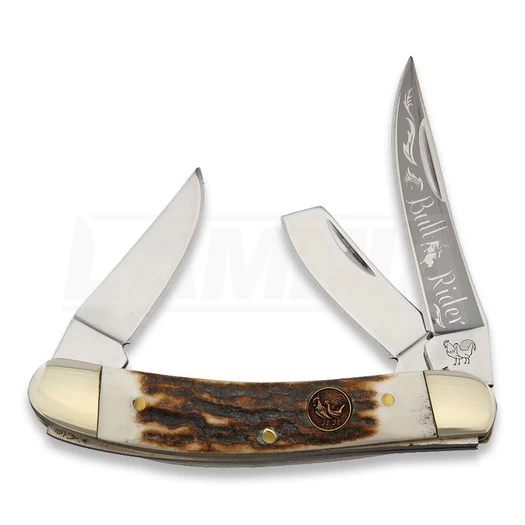 Hen & Rooster Bullrider Deer Stag Pocket Knife 3 Hen & Rooster Bullrider Deer Stag Pocket Knife