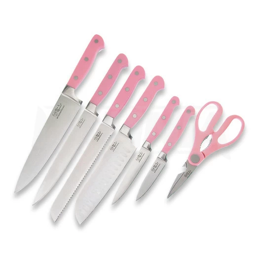 Hen & Rooster Seven Piece Kitchen Set Pink 4 Hen & Rooster Seven Piece Kitchen Set Pink - Image 2