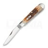 Case Cutlery Trapper Amber Bone Pocket Knife 163 1 Case Cutlery Trapper Amber Bone Pocket Knife 163 -Outdoor Tool and Knife Shop 60190 CA163 01
