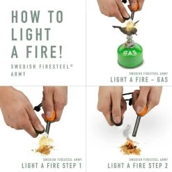 Light My Fire FireSteel BIO Army Slatyblack Fire Starter -Outdoor Tool and Knife Shop 72230 LMF2111011010 03